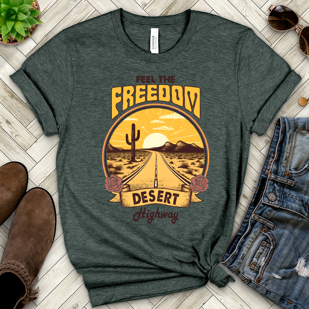 Feel the Freedom Heathered Tee