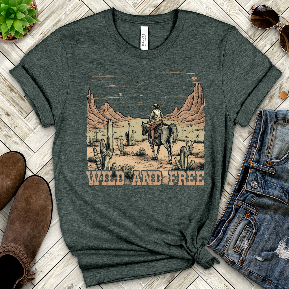 Wild And Free Heathered Tee