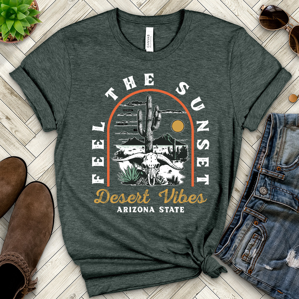 Feel the Sunset Heathered Tee