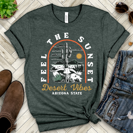 Feel the Sunset Heathered Tee