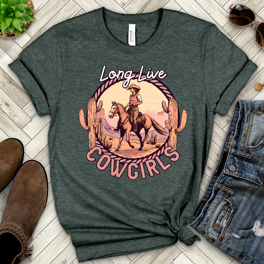 Long Live Cowgirl Heathered Tee