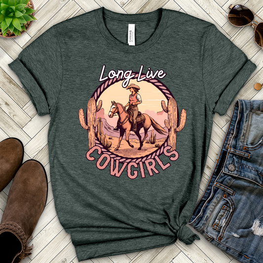 Long Live Cowgirl Heathered Tee