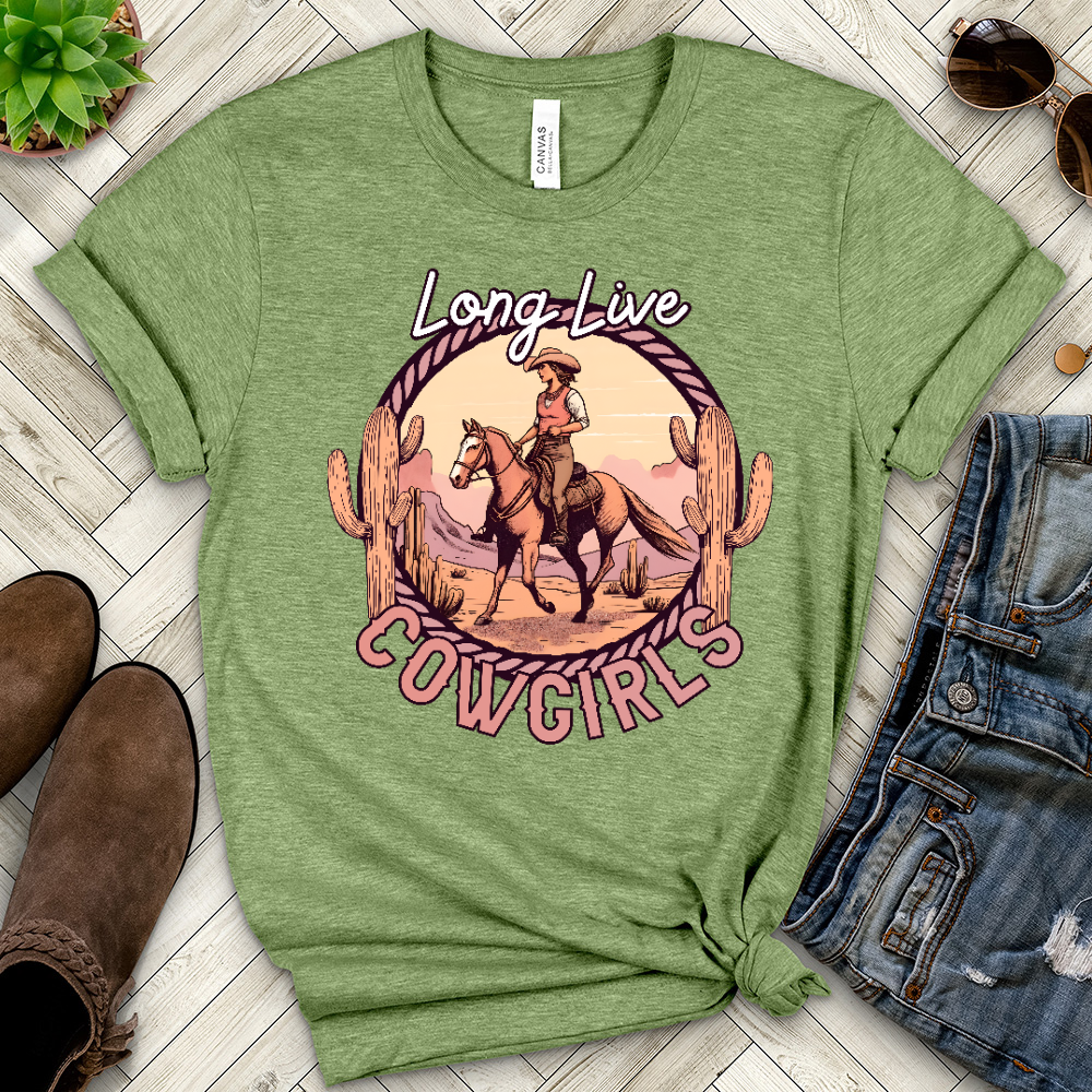 Long Live Cowgirl Heathered Tee