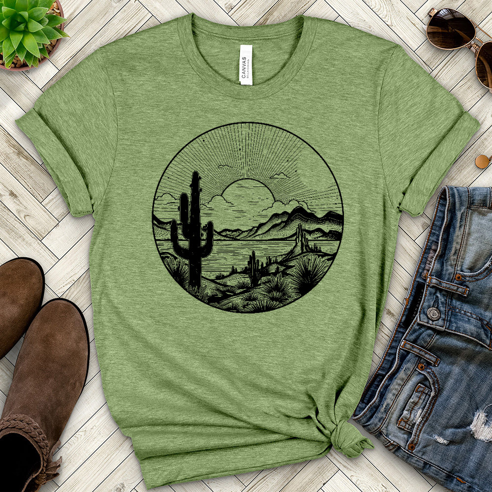 Line Art Desert Heathered Tee