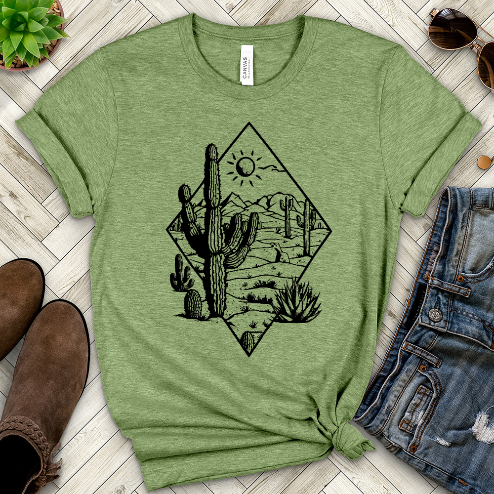 Cactus Desert Plants Heathered Tee