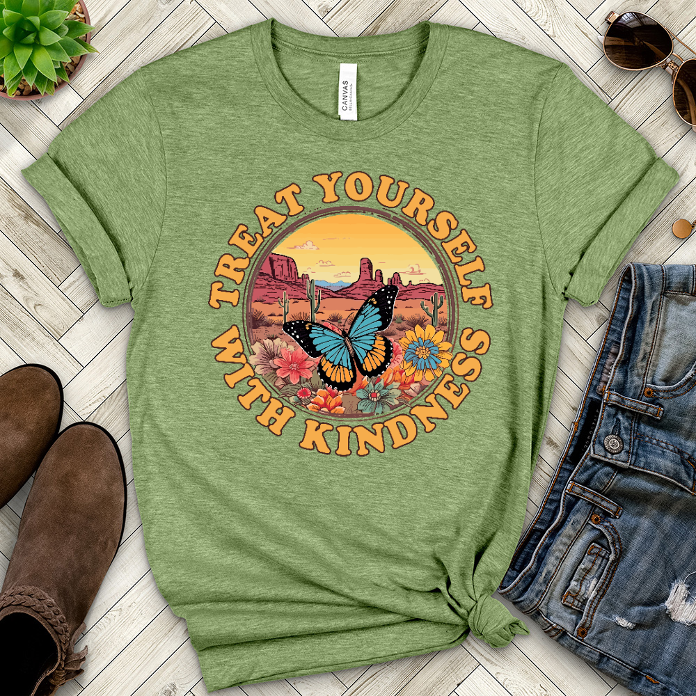 Treat Yourself With Kindness Heathered Tee