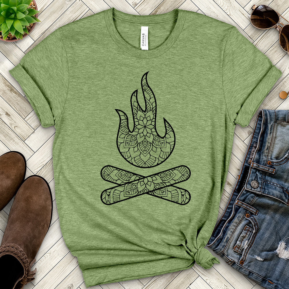 Campfire Mandala Heathered Tee