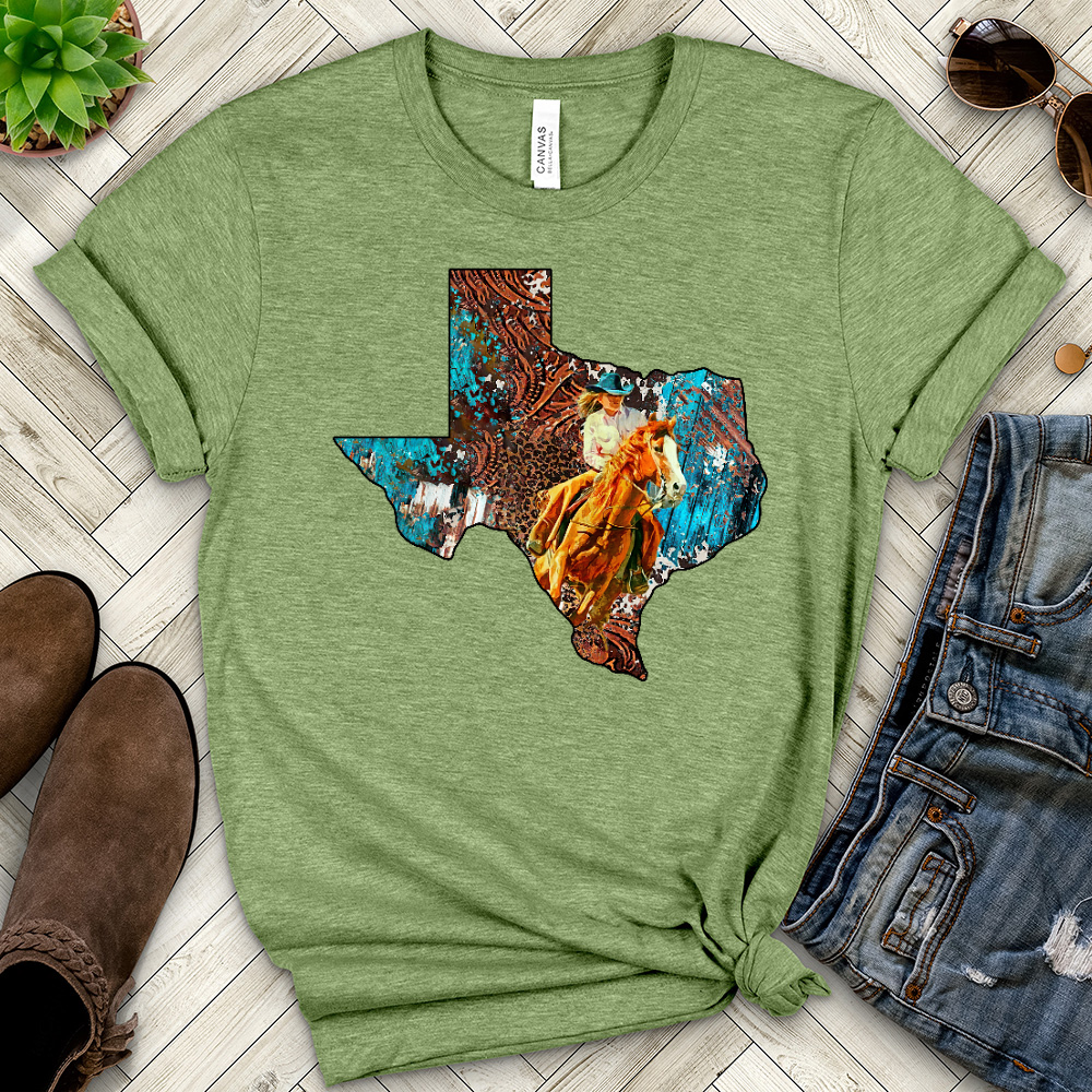 Aztec Barrel Racing Heathered Tee
