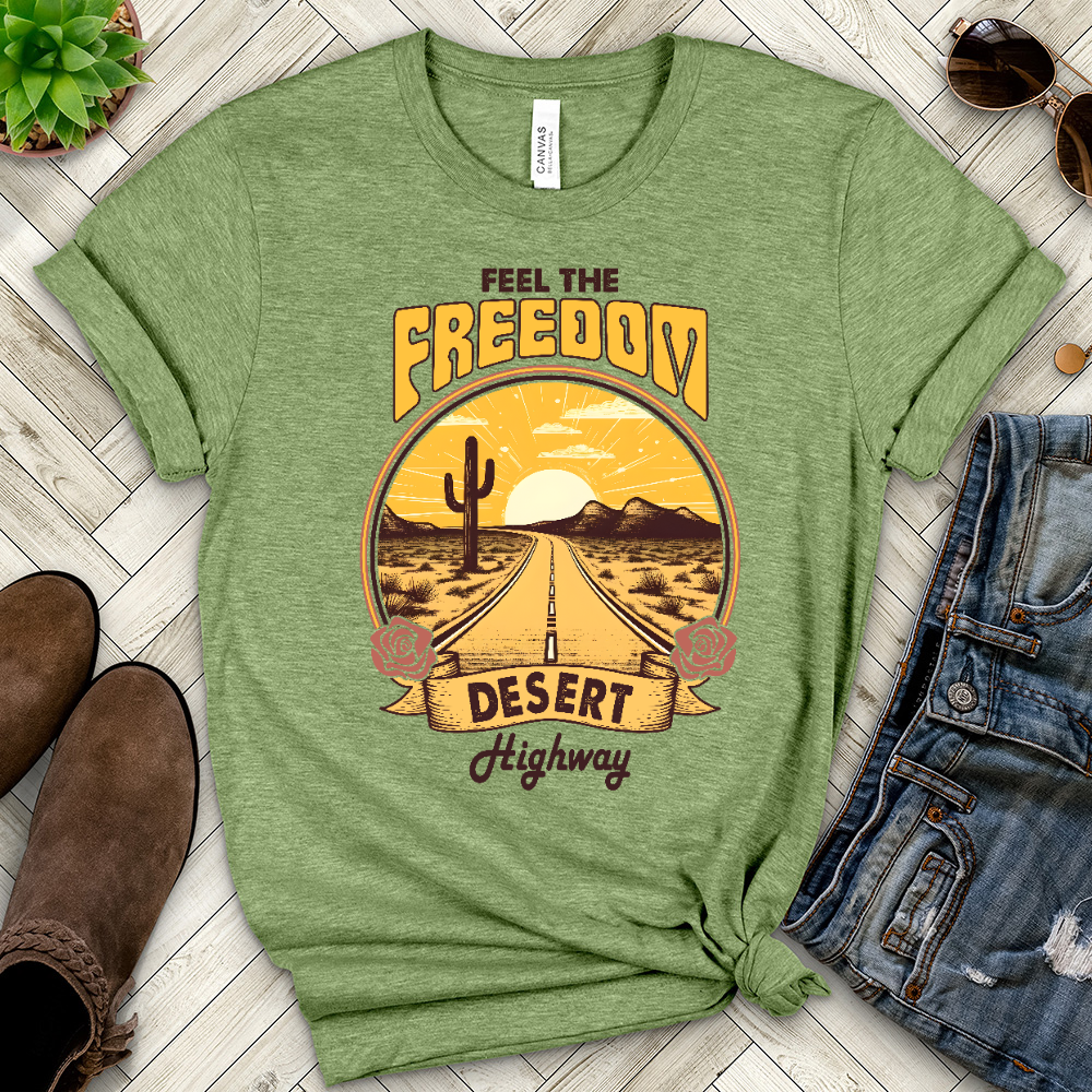 Feel the Freedom Heathered Tee