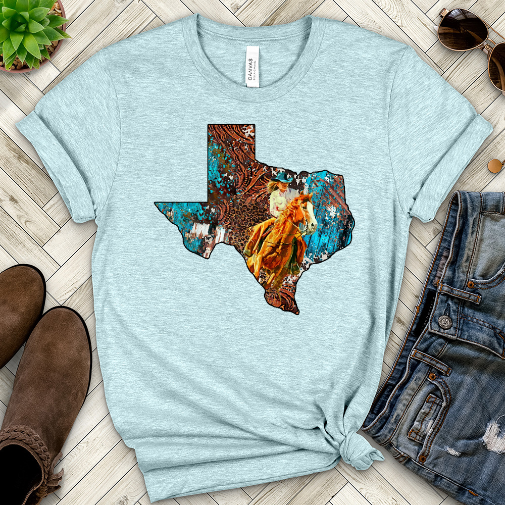 Aztec Barrel Racing Heathered Tee