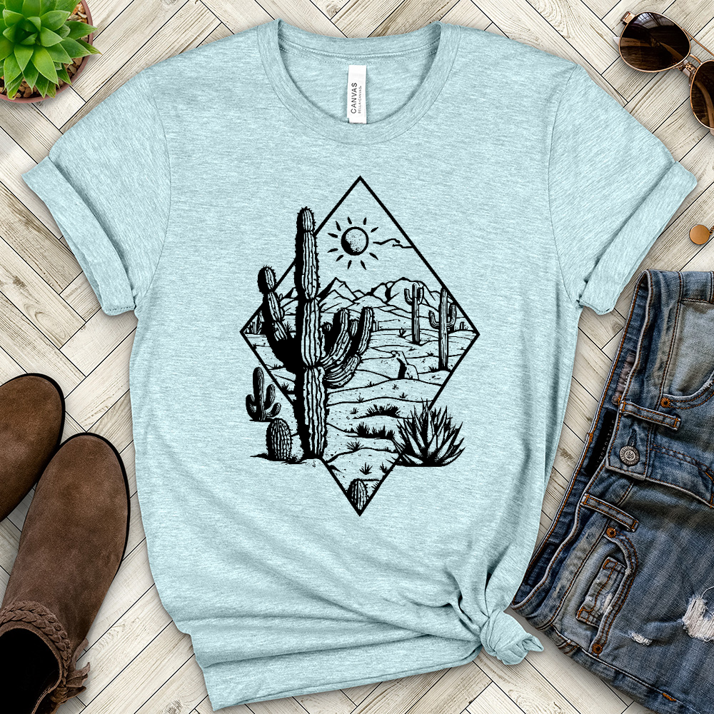 Cactus Desert Plants Heathered Tee