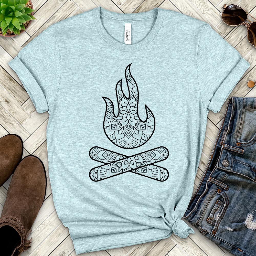 Campfire Mandala Heathered Tee