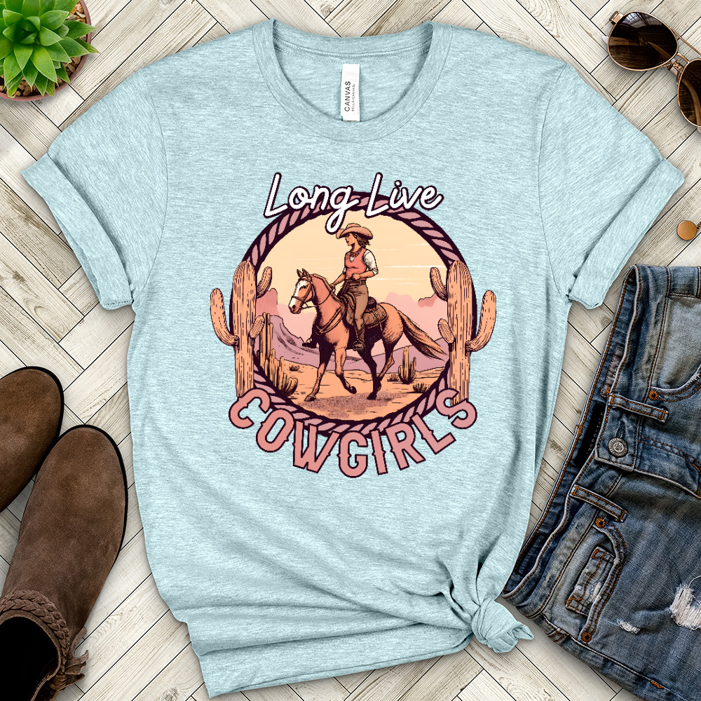 Long Live Cowgirl Heathered Tee