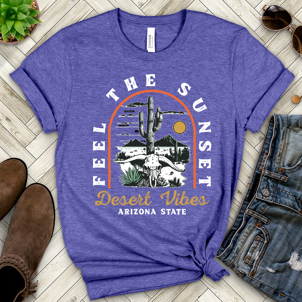 Feel the Sunset Heathered Tee