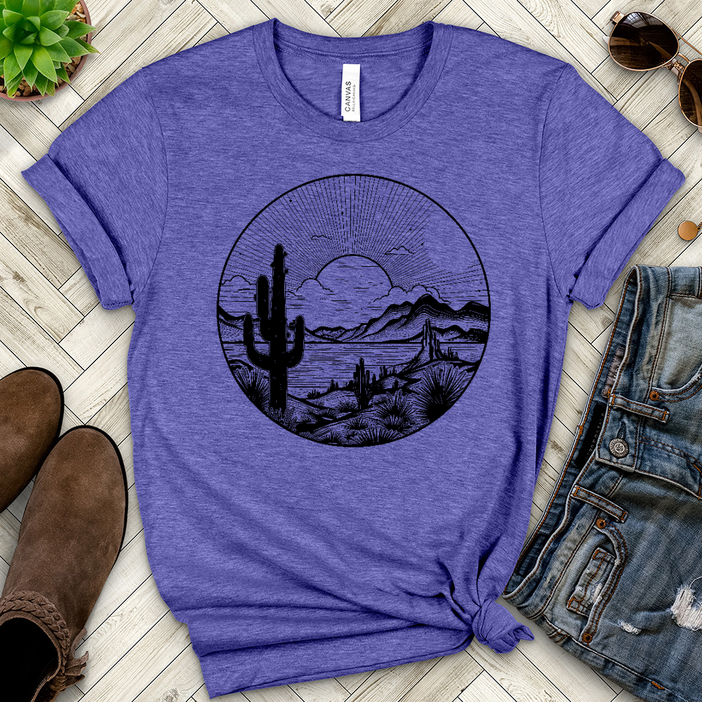 Line Art Desert Heathered Tee