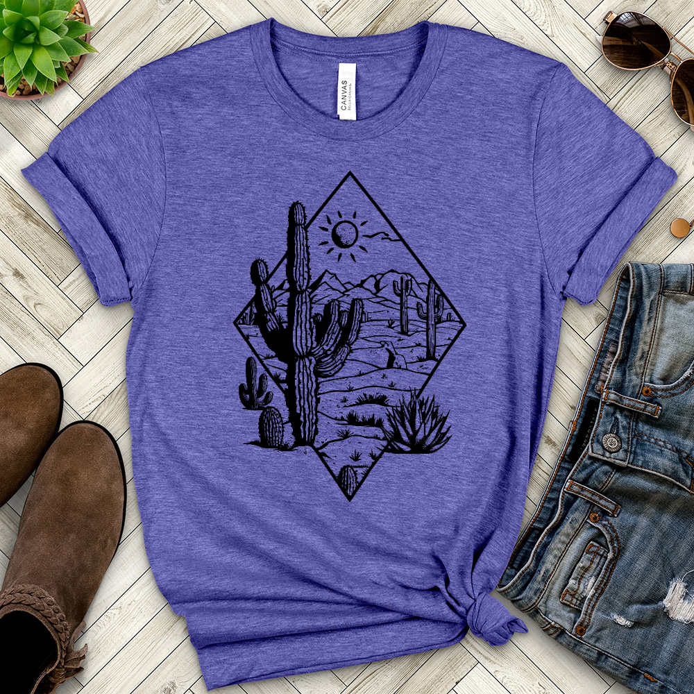 Cactus Desert Plants Heathered Tee