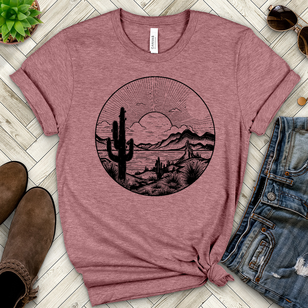 Line Art Desert Heathered Tee