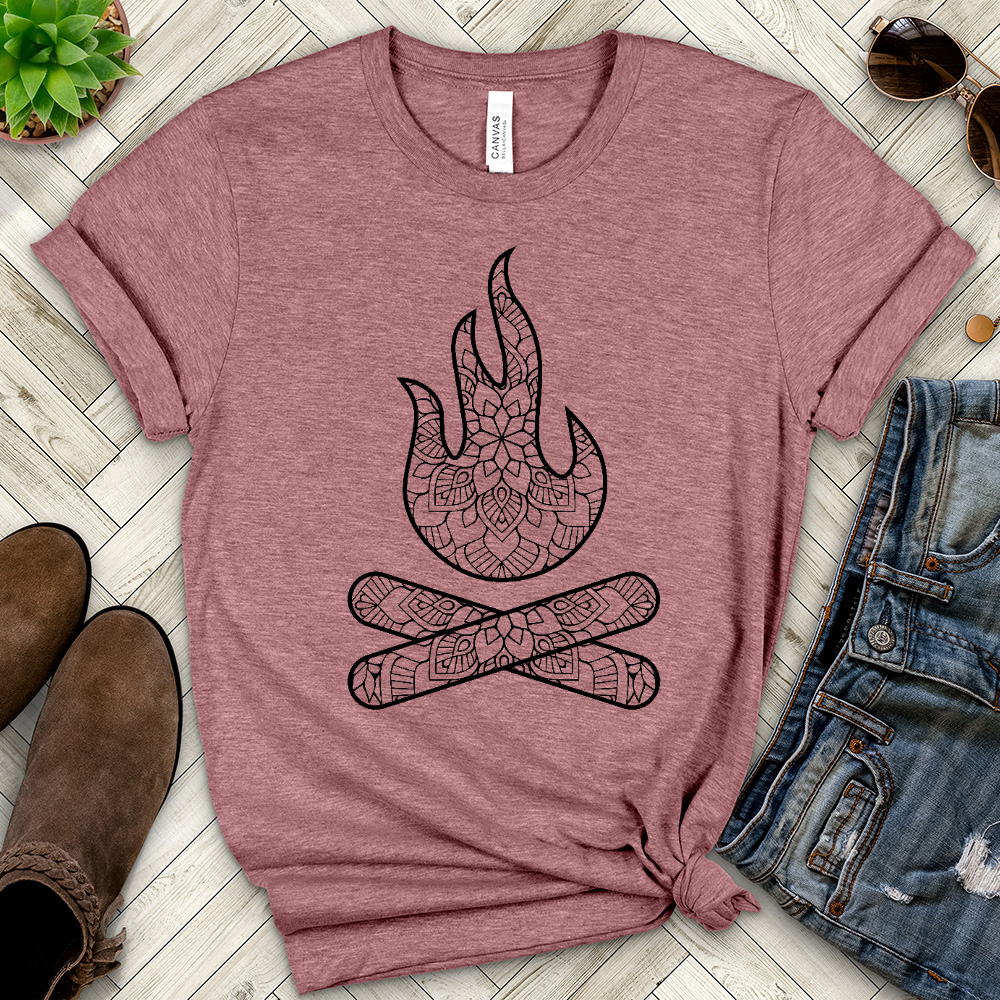 Campfire Mandala Heathered Tee