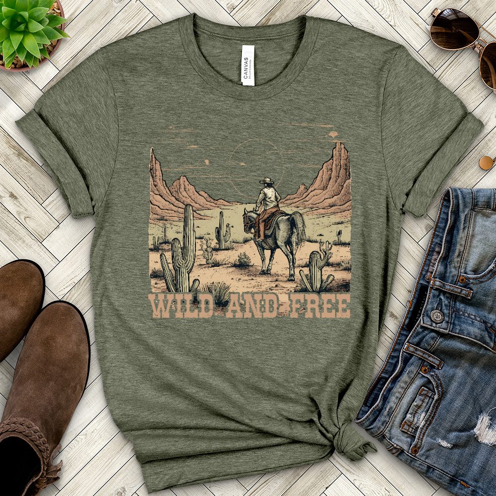 Wild And Free Heathered Tee