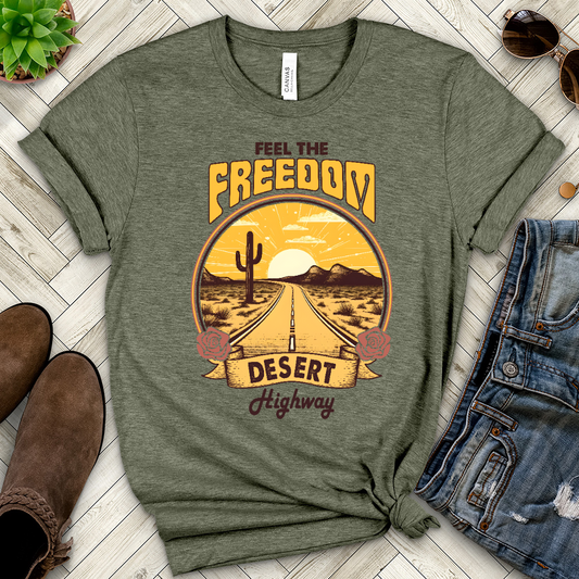 Feel the Freedom Heathered Tee
