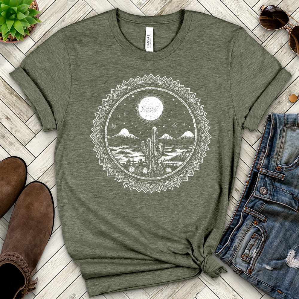 Navy Desert Heathered Tee