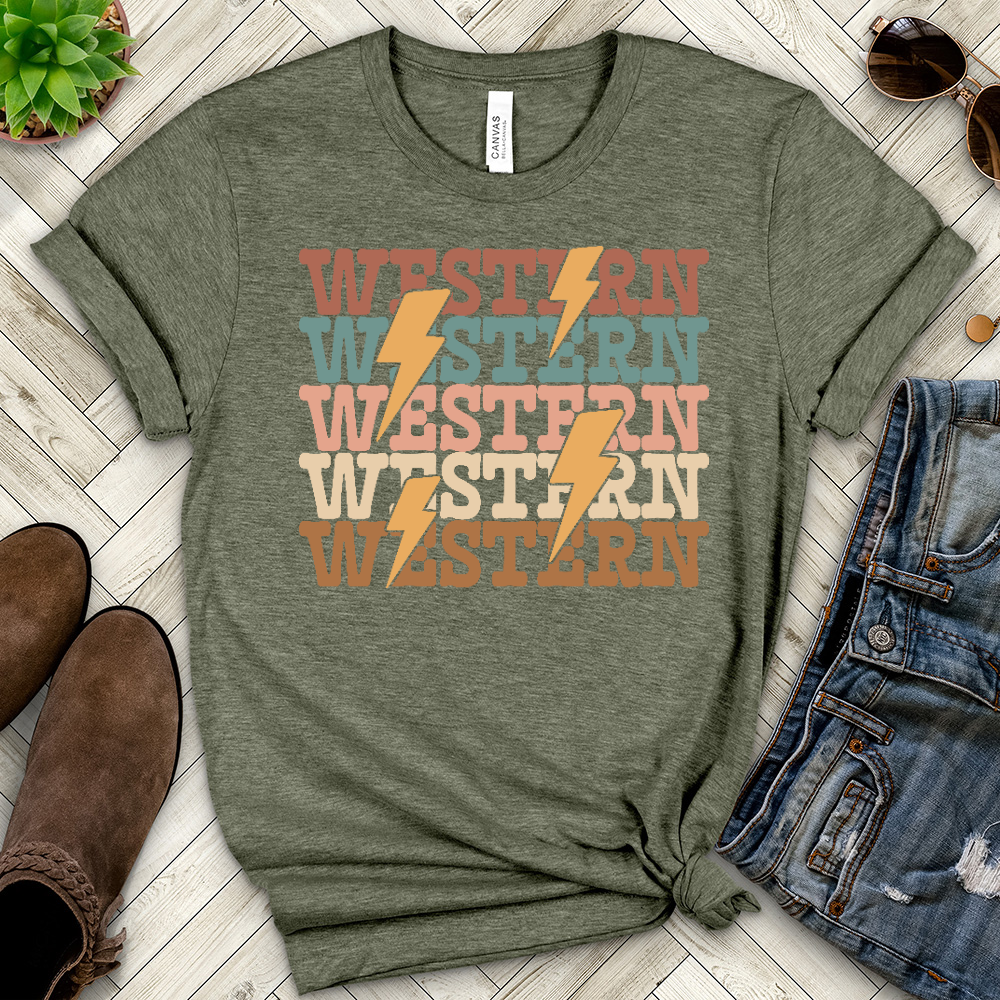 Western Heathered Tee