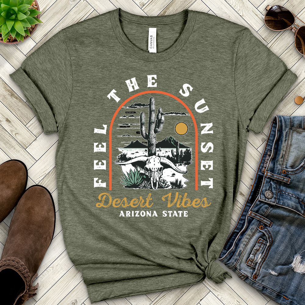 Feel the Sunset Heathered Tee