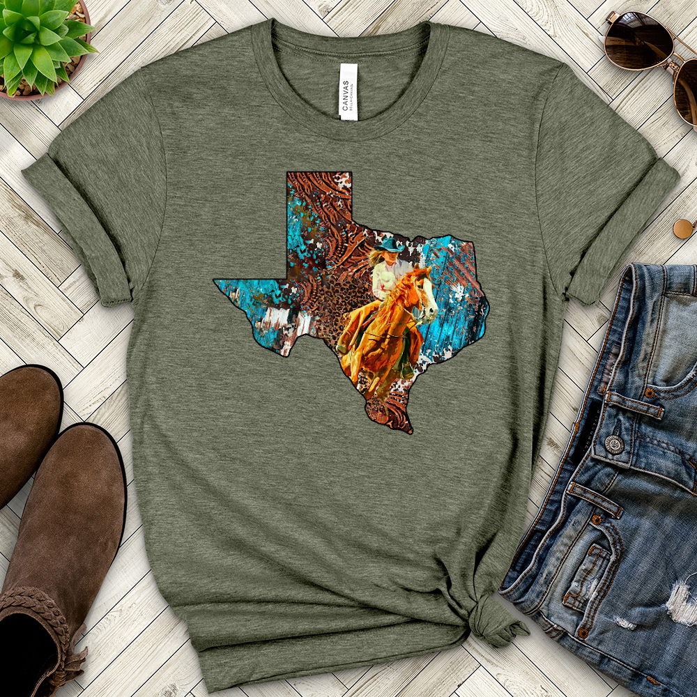 Aztec Barrel Racing Heathered Tee