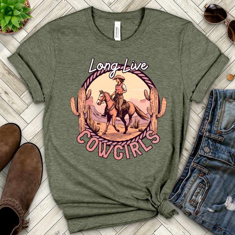 Long Live Cowgirl Heathered Tee