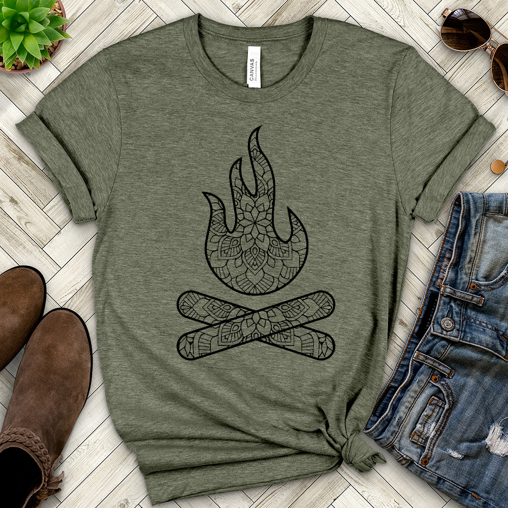 Campfire Mandala Heathered Tee