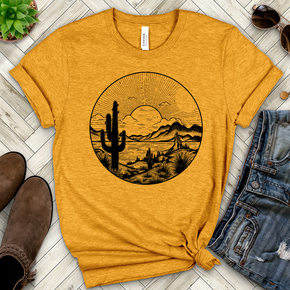Line Art Desert Heathered Tee