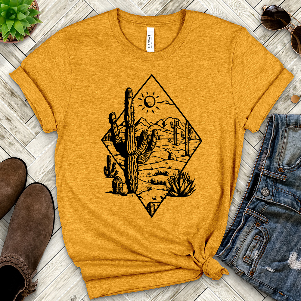 Cactus Desert Plants Heathered Tee