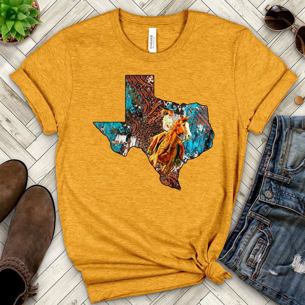 Aztec Barrel Racing Heathered Tee