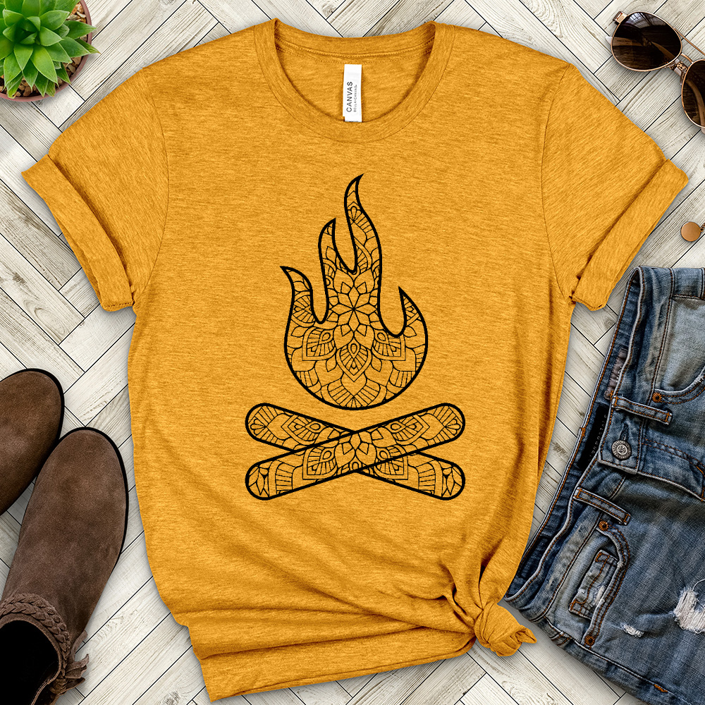 Campfire Mandala Heathered Tee