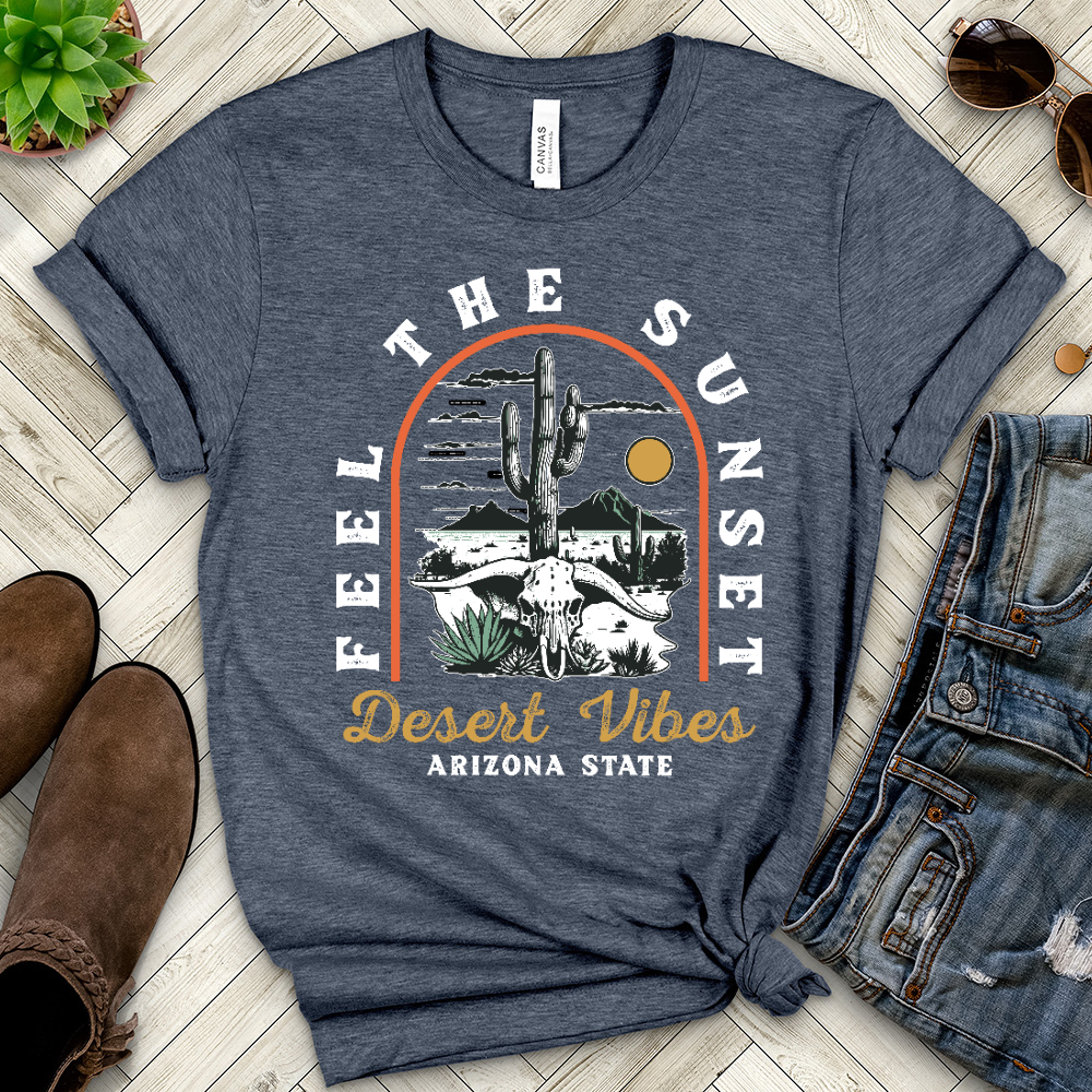 Feel the Sunset Heathered Tee