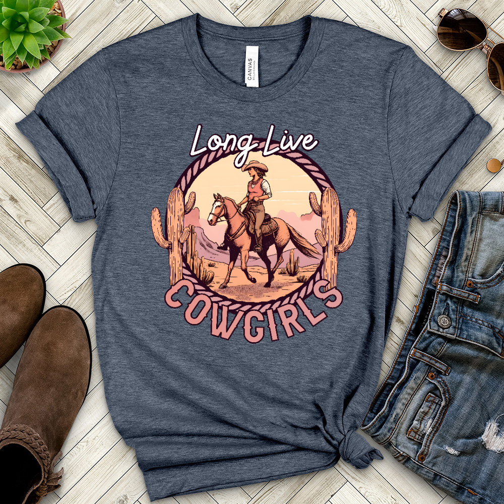 Long Live Cowgirl Heathered Tee