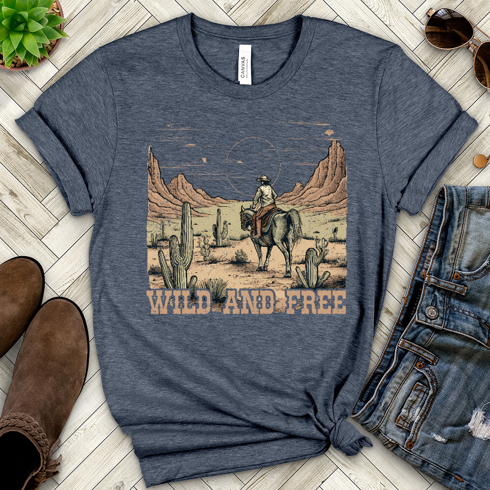Wild And Free Heathered Tee