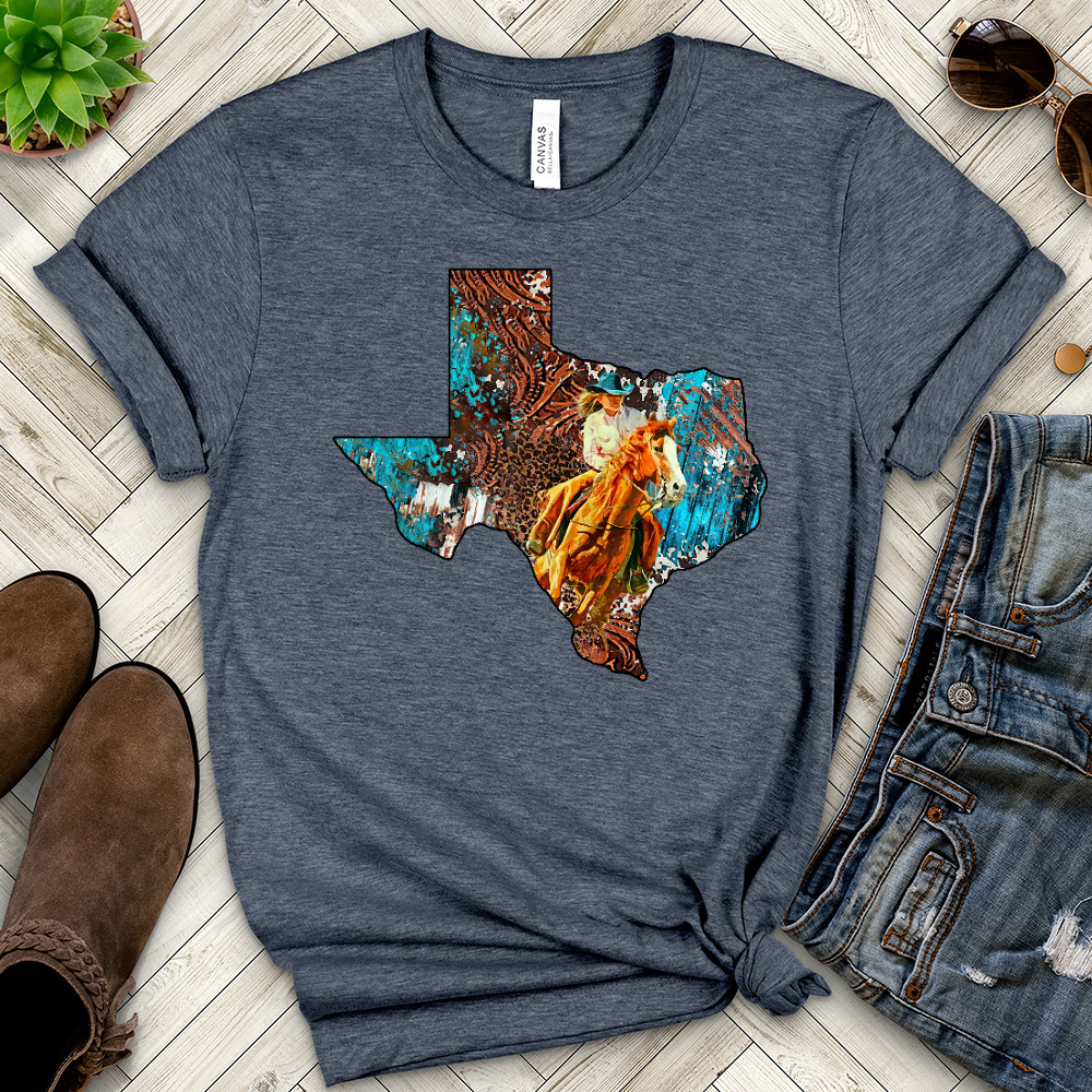 Aztec Barrel Racing Heathered Tee
