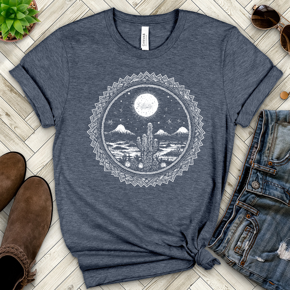 Navy Desert Heathered Tee