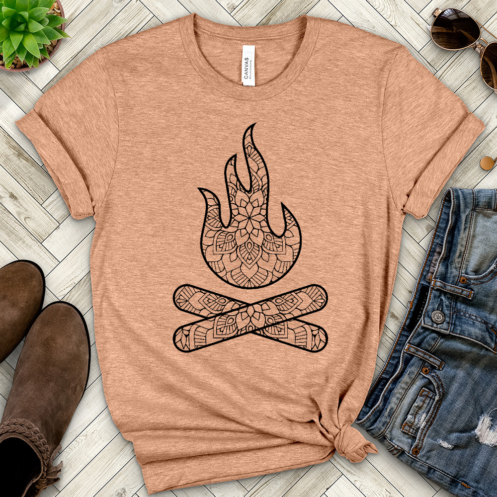 Campfire Mandala Heathered Tee