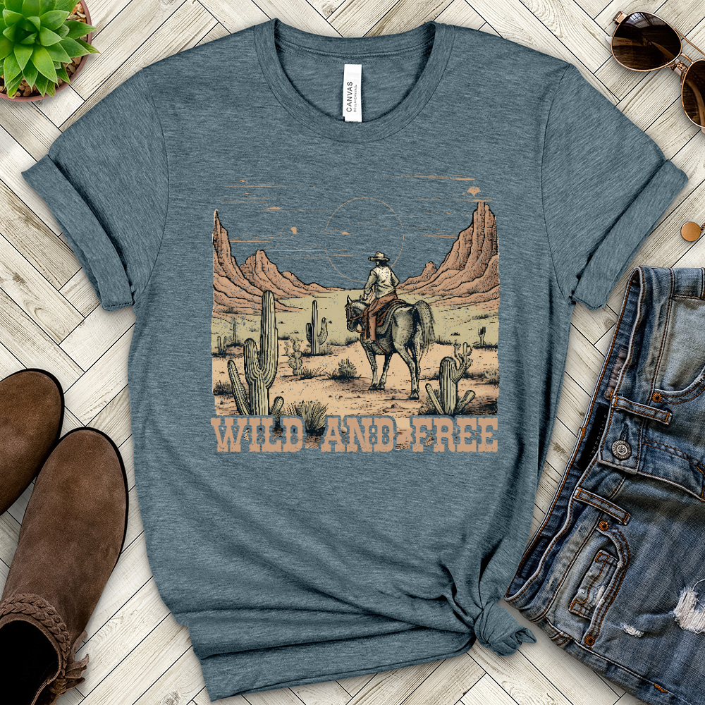 Wild And Free Heathered Tee