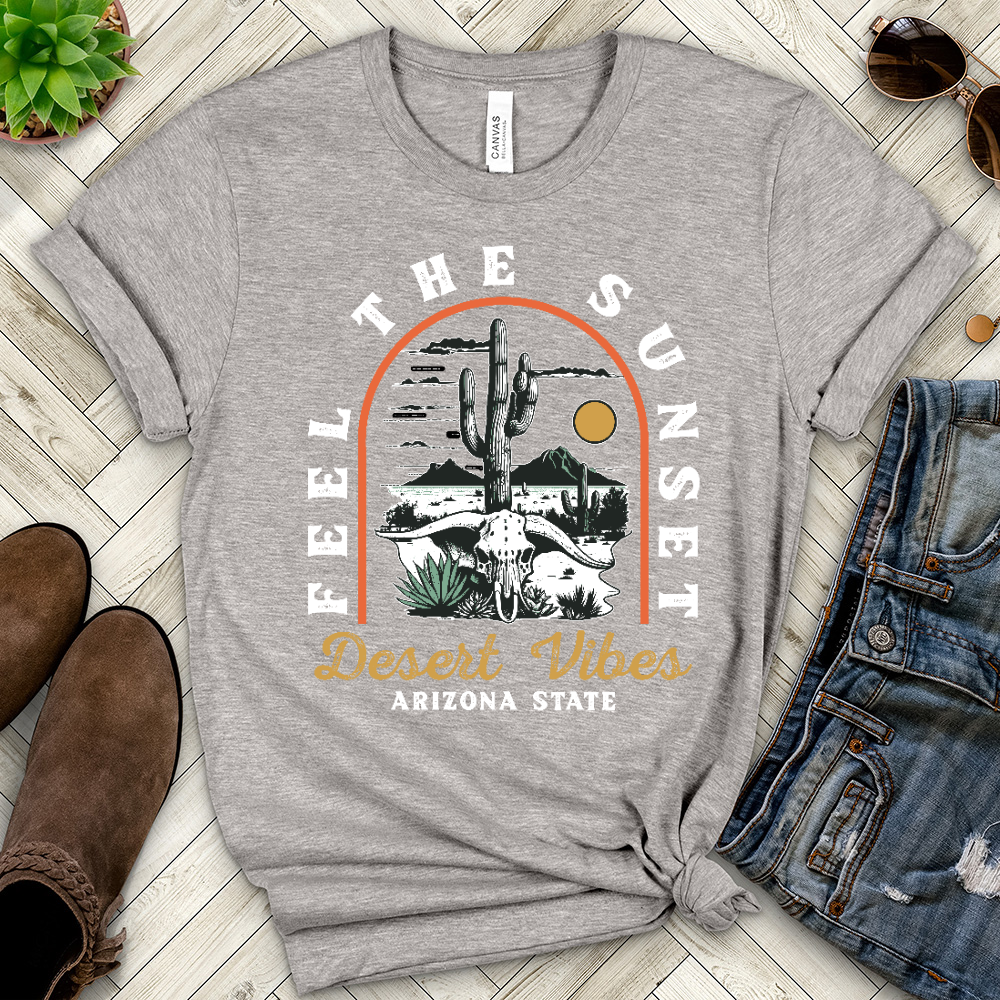 Feel the Sunset Heathered Tee