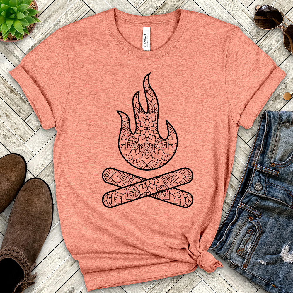 Campfire Mandala Heathered Tee