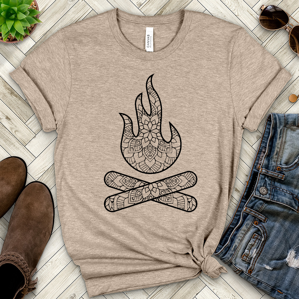 Campfire Mandala Heathered Tee