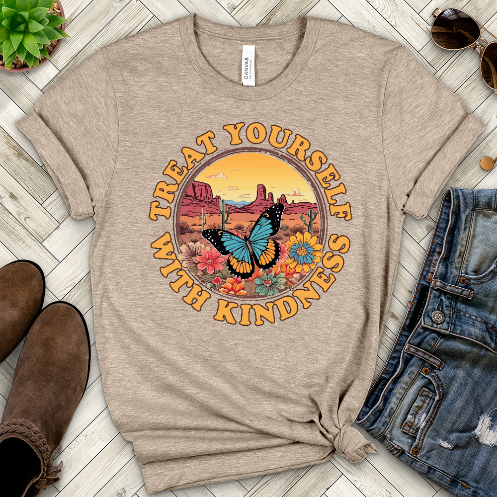 Treat Yourself With Kindness Heathered Tee